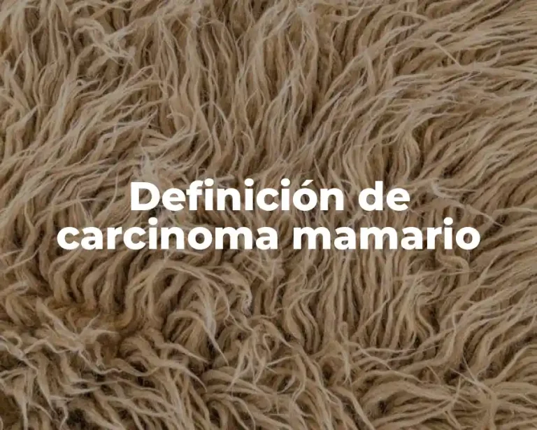 Definición de carcinoma mamario