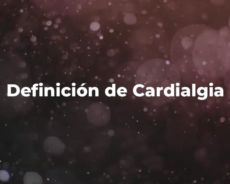 Definición de Cardialgia