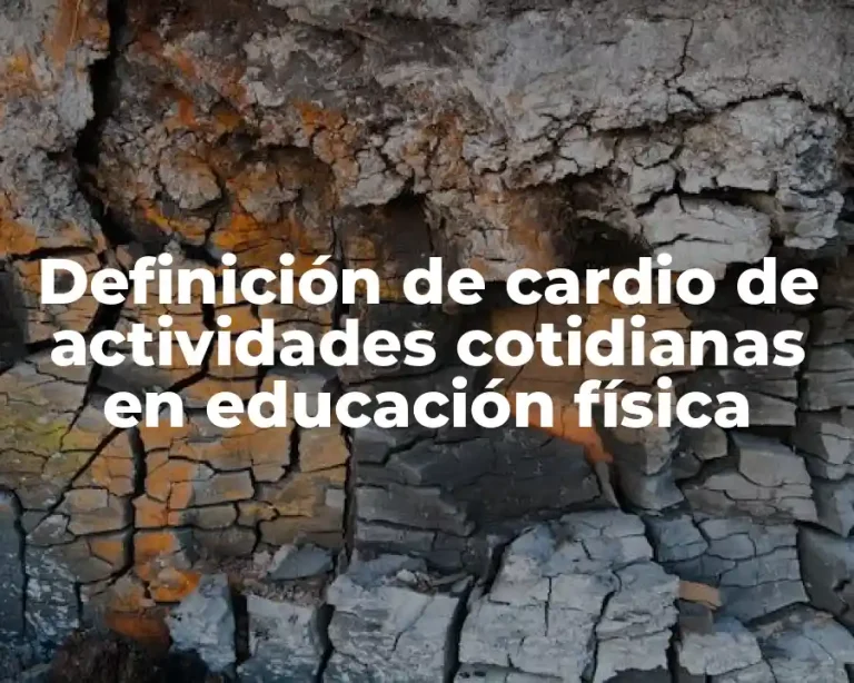 Definición de cardio de actividades cotidianas en educación física