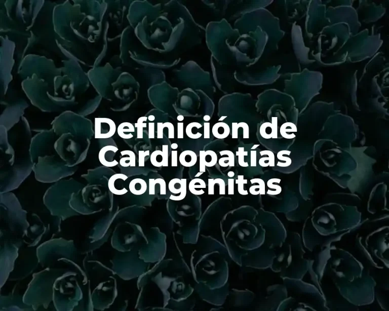 Definición de Cardiopatías Congénitas