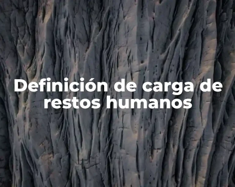 Definición de carga de restos humanos