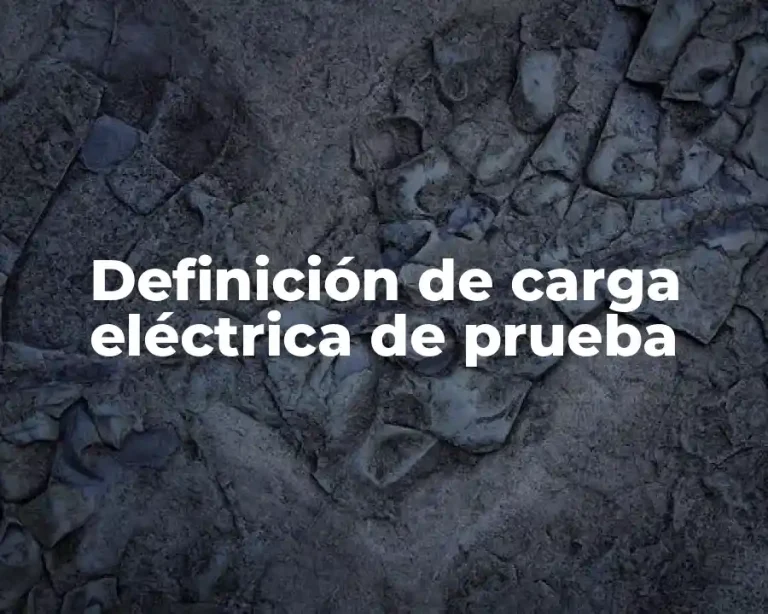Definición de carga eléctrica de prueba