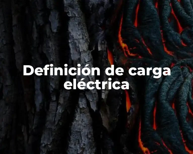 Definición de carga eléctrica