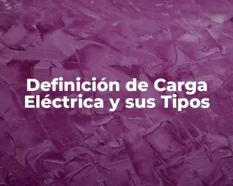 Definición de Carga Eléctrica y sus Tipos