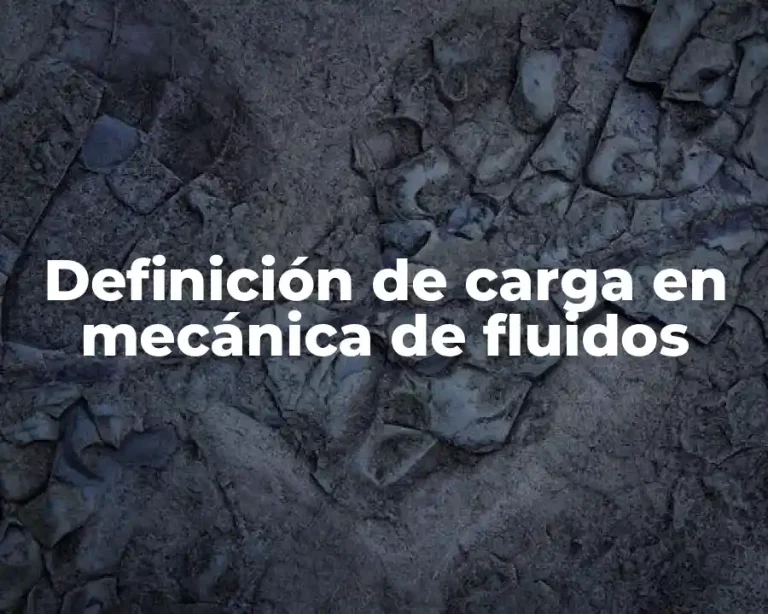 Definición de carga en mecánica de fluidos