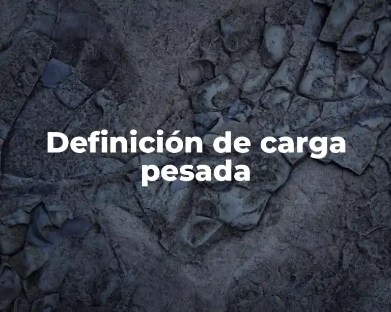 Definición de carga pesada