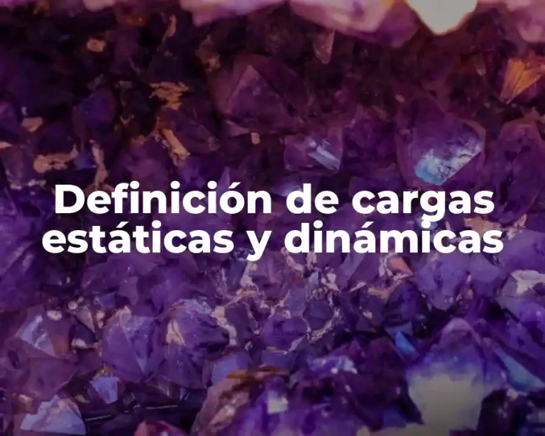 Definición de cargas estáticas y dinámicas