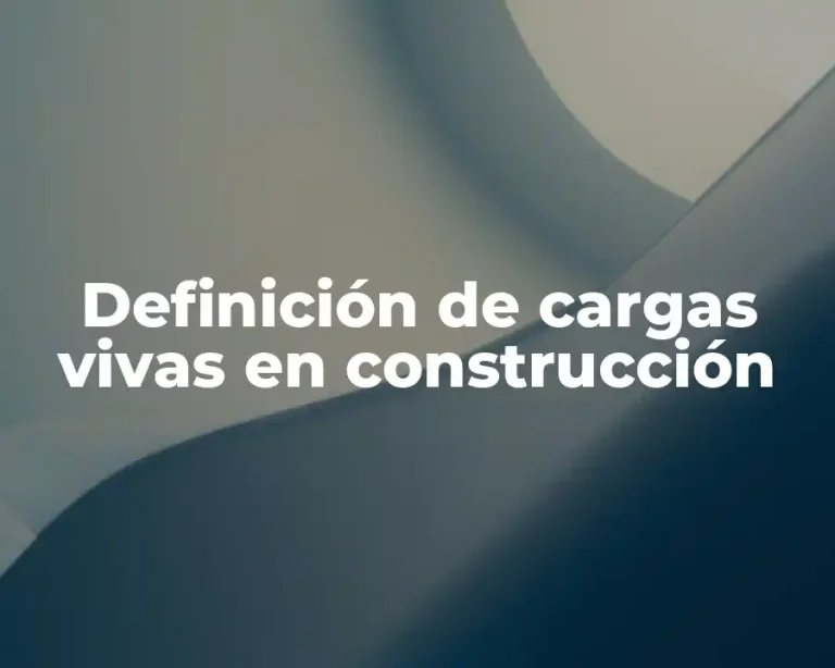 Definición de cargas vivas en construcción