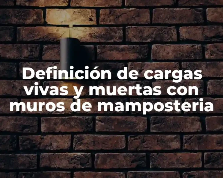 Definición de cargas vivas y muertas con muros de mamposteria