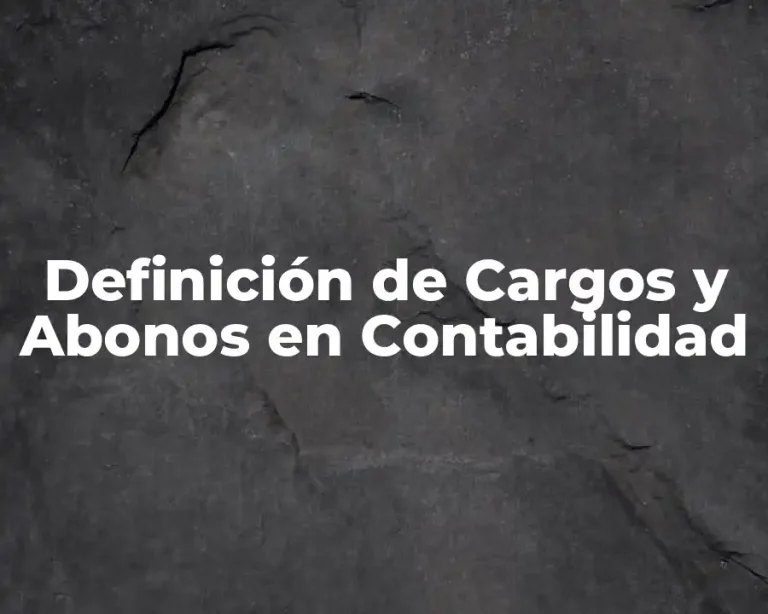 Definición de Cargos y Abonos en Contabilidad