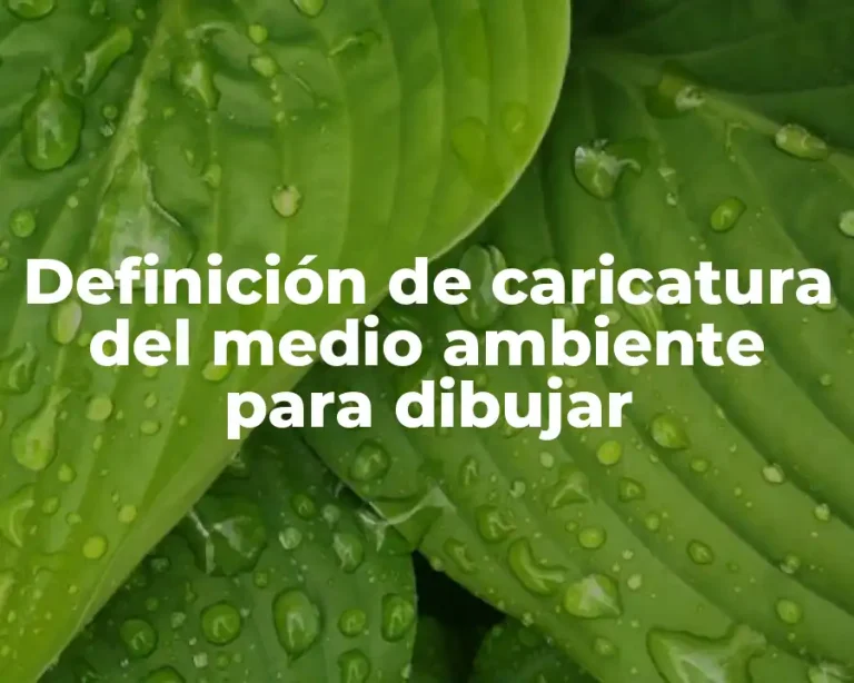 Definición de caricatura del medio ambiente para dibujar