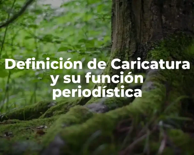 Definición de Caricatura y su función periodística