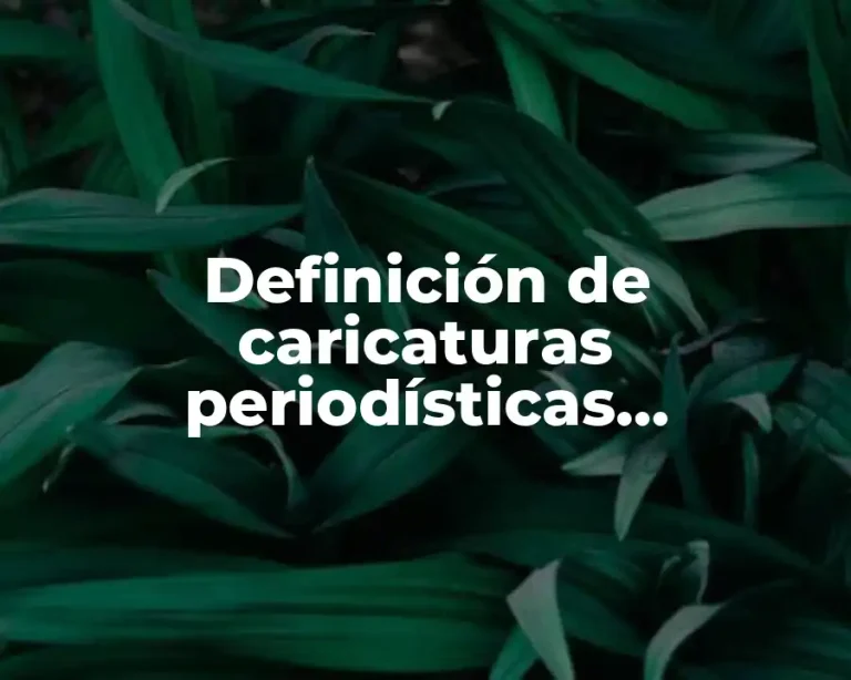 Definición de caricaturas periodísticas clasificadas