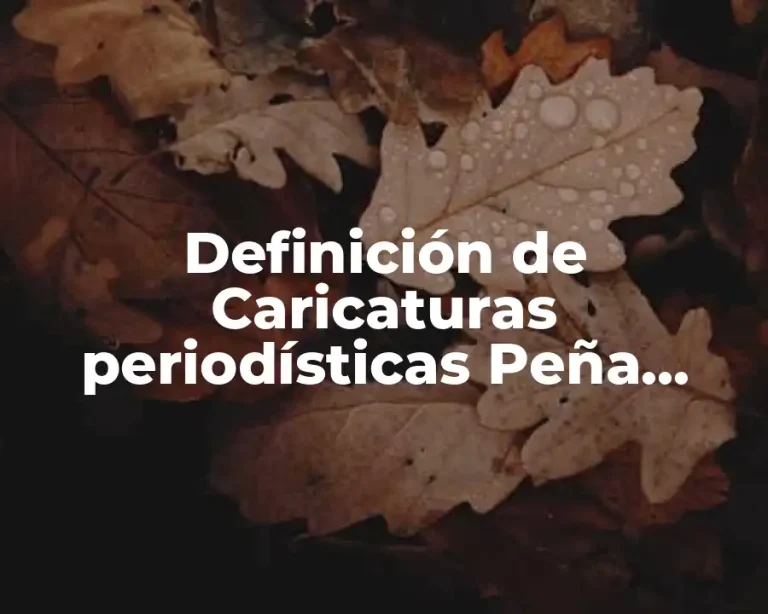 Definición de Caricaturas periodísticas Peña Nieto