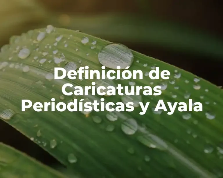 Definición de Caricaturas Periodísticas y Ayala