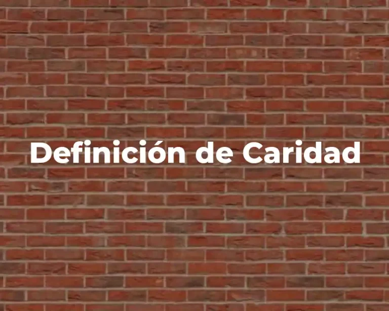 Definición de Caridad