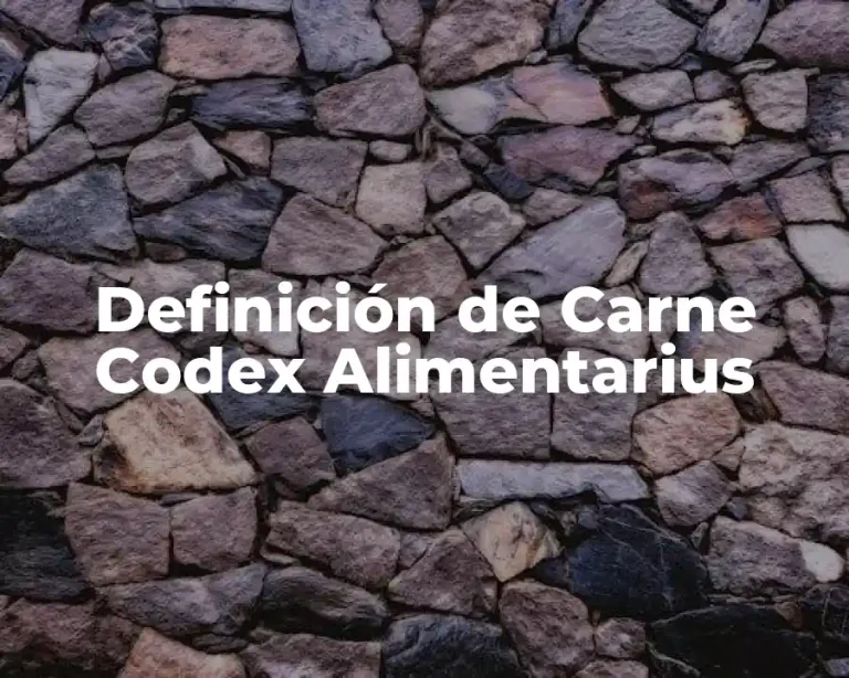 Definición de Carne Codex Alimentarius
