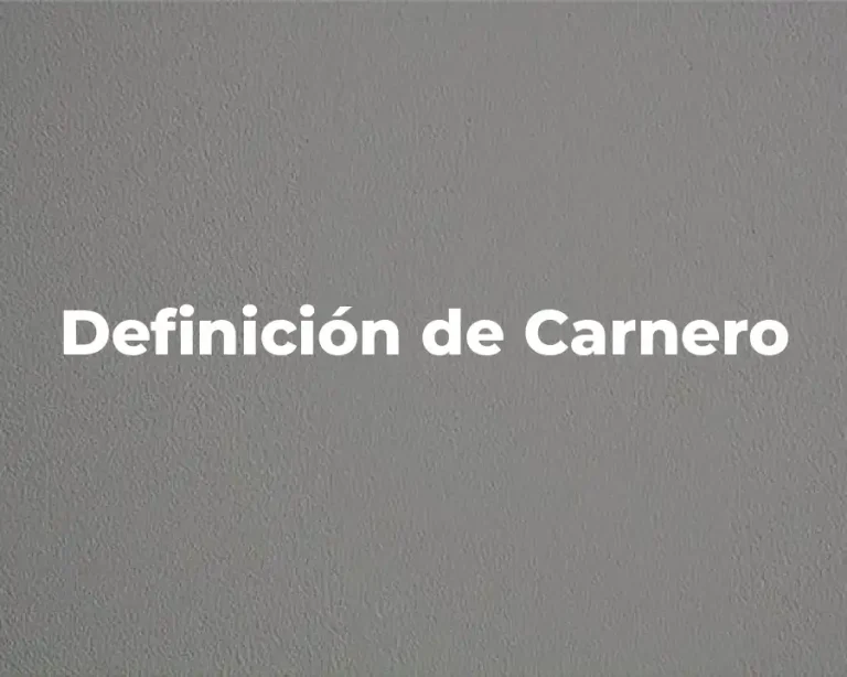 Definición de Carnero