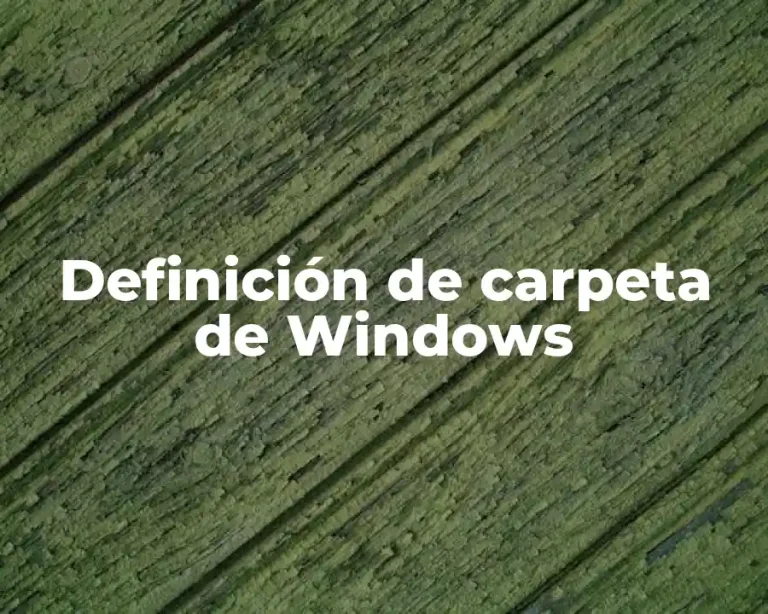 Definición de carpeta de Windows