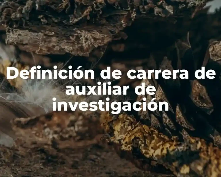 Definición de carrera de auxiliar de investigación