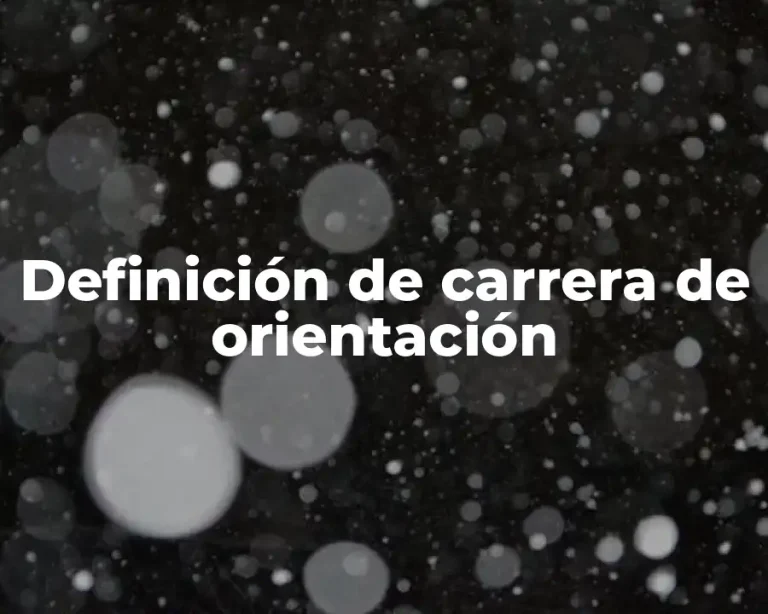 Definición de carrera de orientación