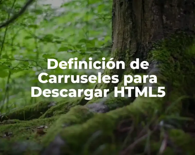 Definición de Carruseles para Descargar HTML5
