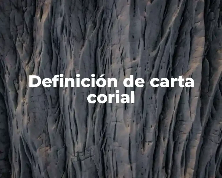 Definición de carta corial