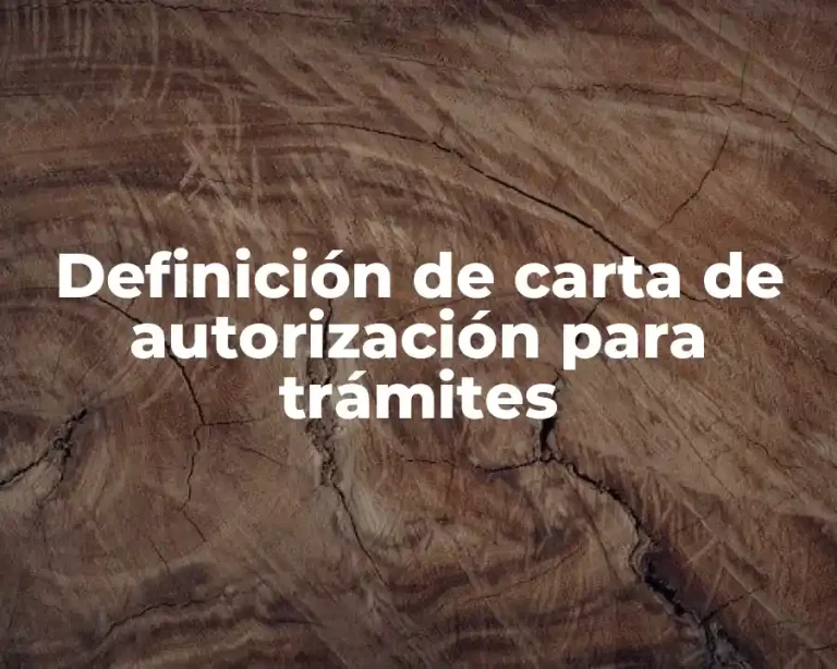 Definición de carta de autorización para trámites