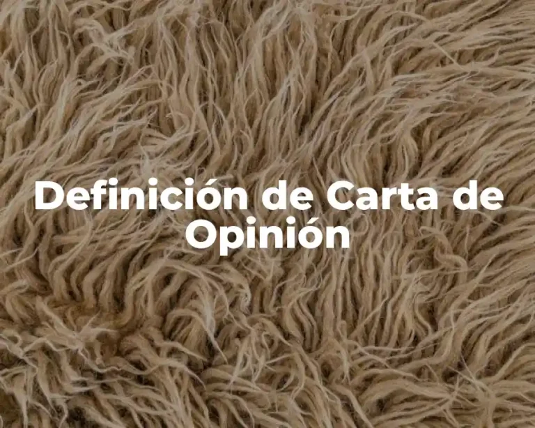 Definición de Carta de Opinión