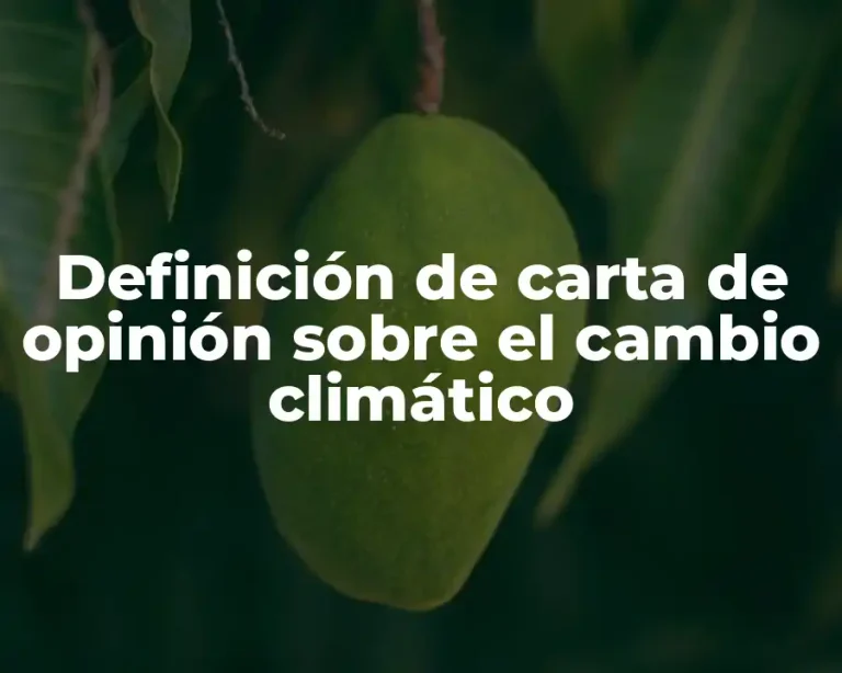 Definición de carta de opinión sobre el cambio climático