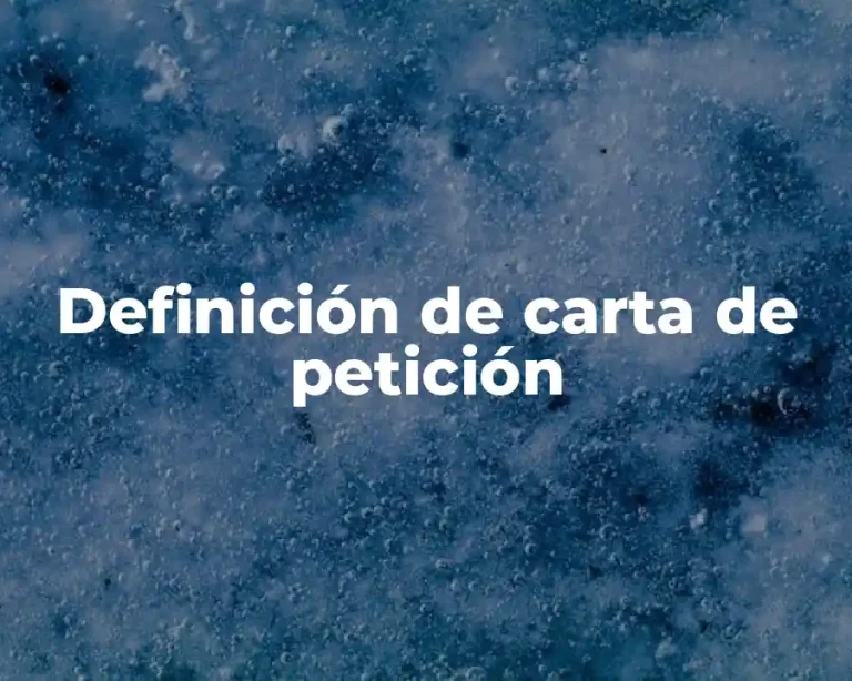 Definición de carta de petición