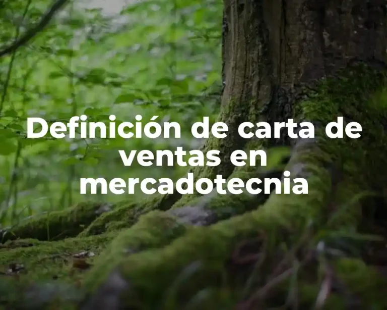 Definición de carta de ventas en mercadotecnia