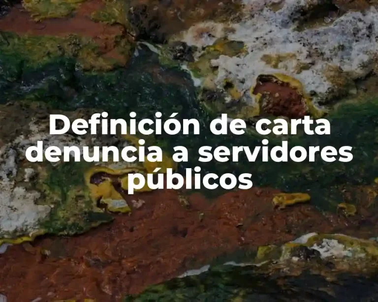 Definición de carta denuncia a servidores públicos