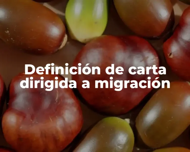 Definición de carta dirigida a migración
