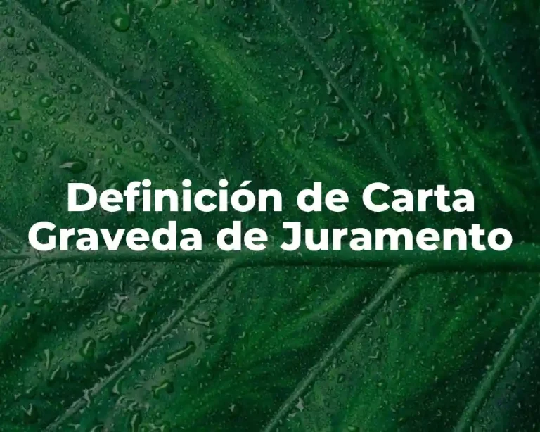 Definición de Carta Graveda de Juramento