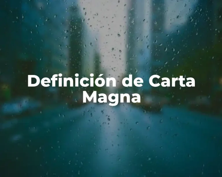Definición de Carta Magna