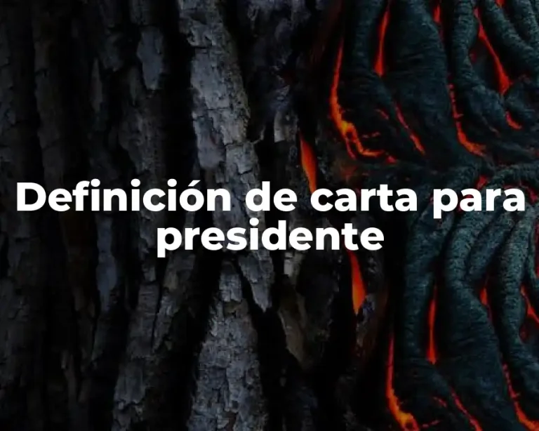 Definición de carta para presidente