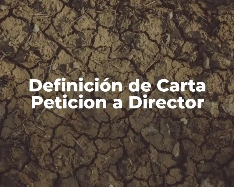 Definición de Carta Peticion a Director