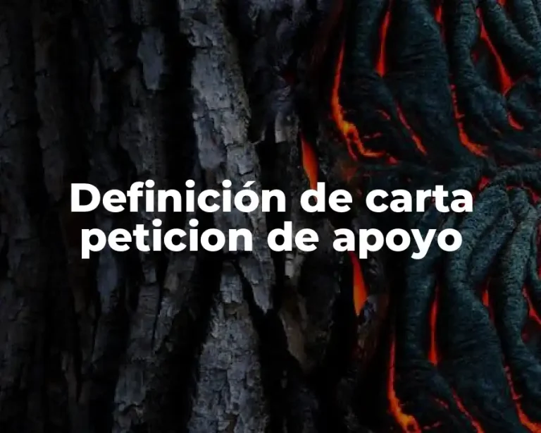 Definición de carta peticion de apoyo