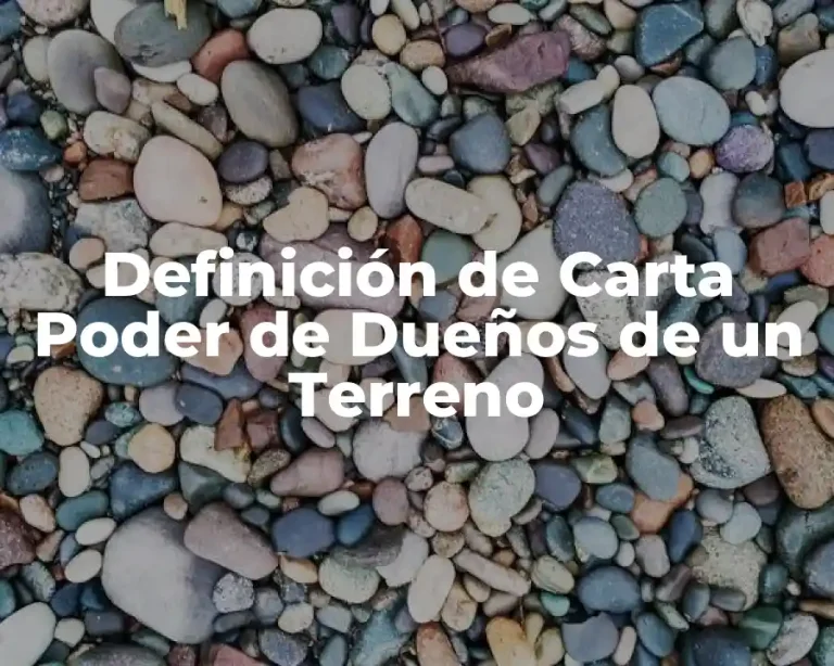 Definición de Carta Poder de Dueños de un Terreno