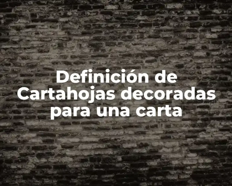 Definición de Cartahojas decoradas para una carta