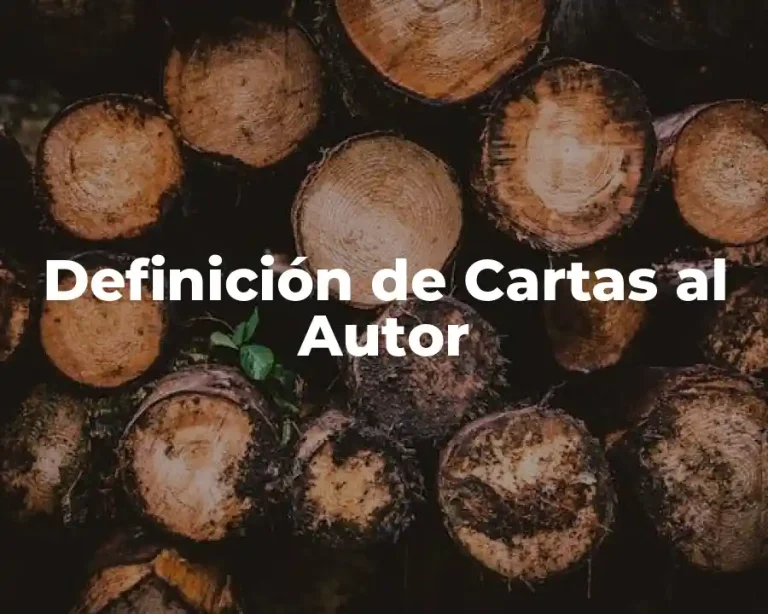 Definición de Cartas al Autor