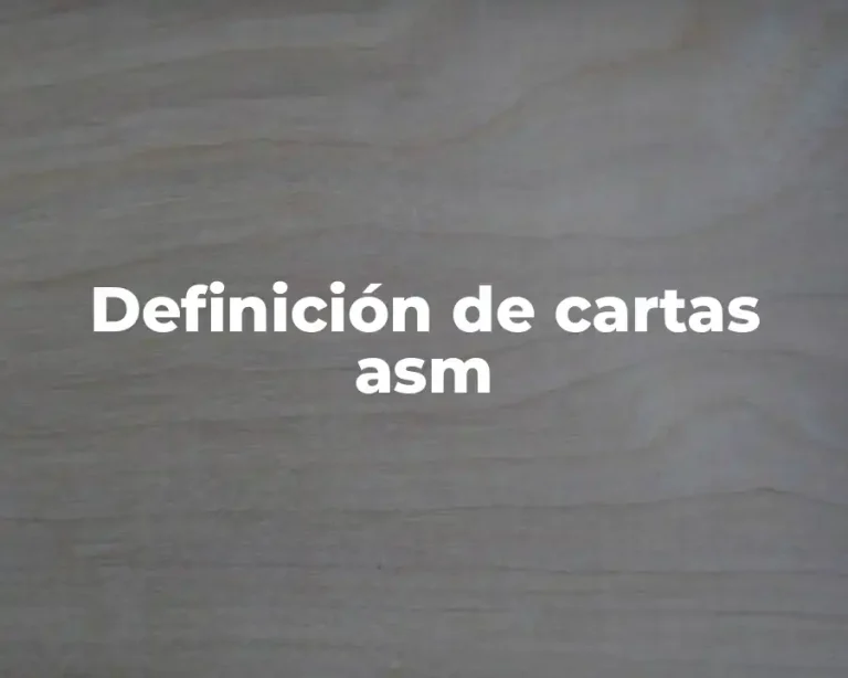 Definición de cartas asm