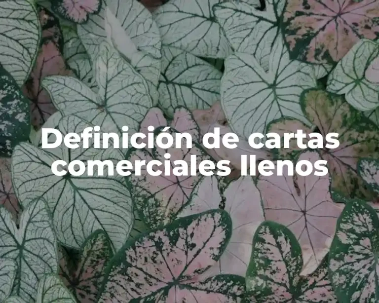 Definición de cartas comerciales llenos