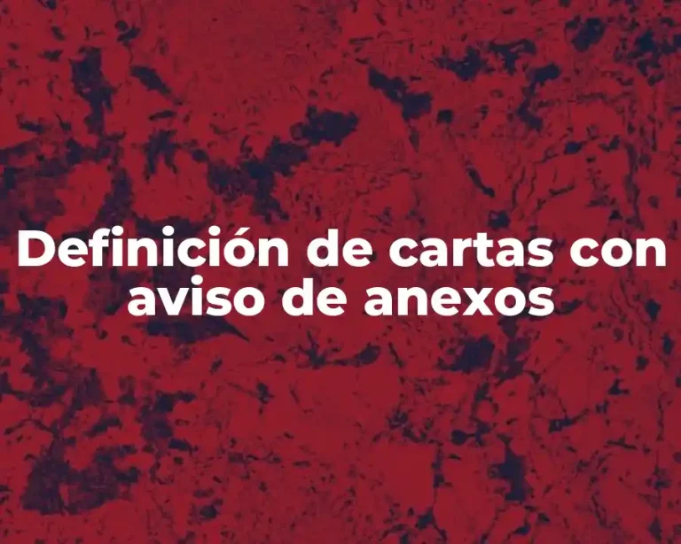 Definición de cartas con aviso de anexos
