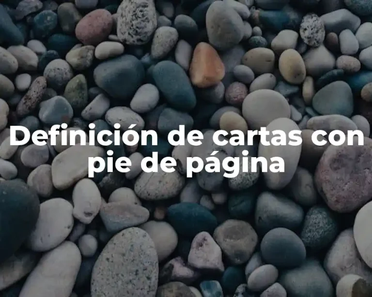 Definición de cartas con pie de página