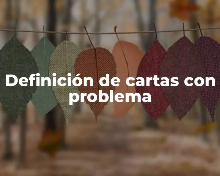Definición de cartas con problema