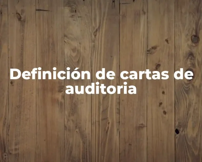 Definición de cartas de auditoria