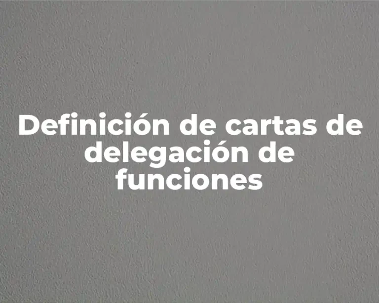 Definición de cartas de delegación de funciones