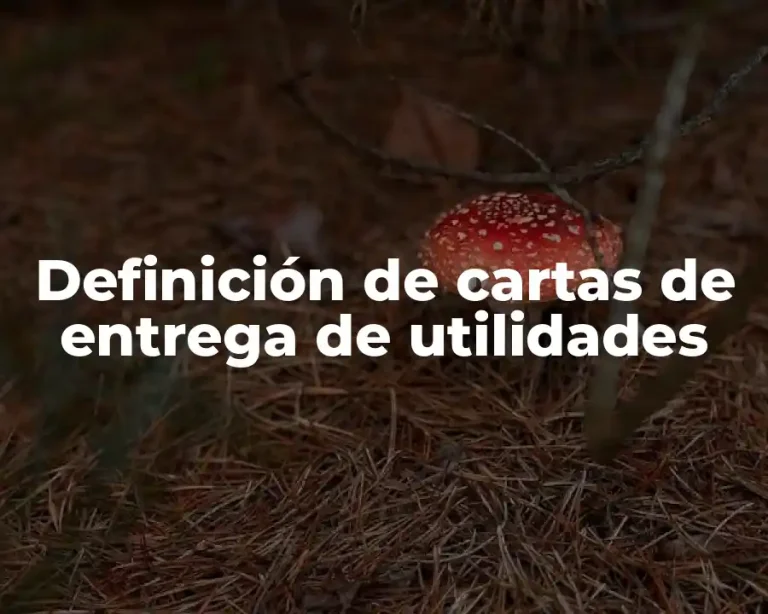 Definición de cartas de entrega de utilidades